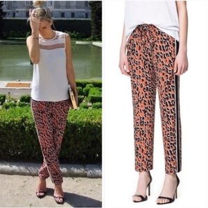 Zara animal print tuxedo pants